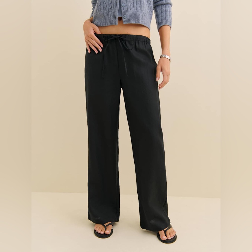 Nwt reformation Olina linen pants in medium petite - Picture 2 of 7